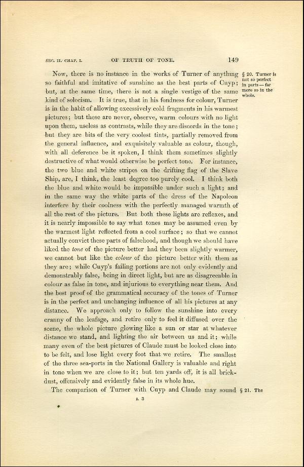 'Modern Painters' Volume I (1851 edition): Part II: Section II: Chapter I: Page 149