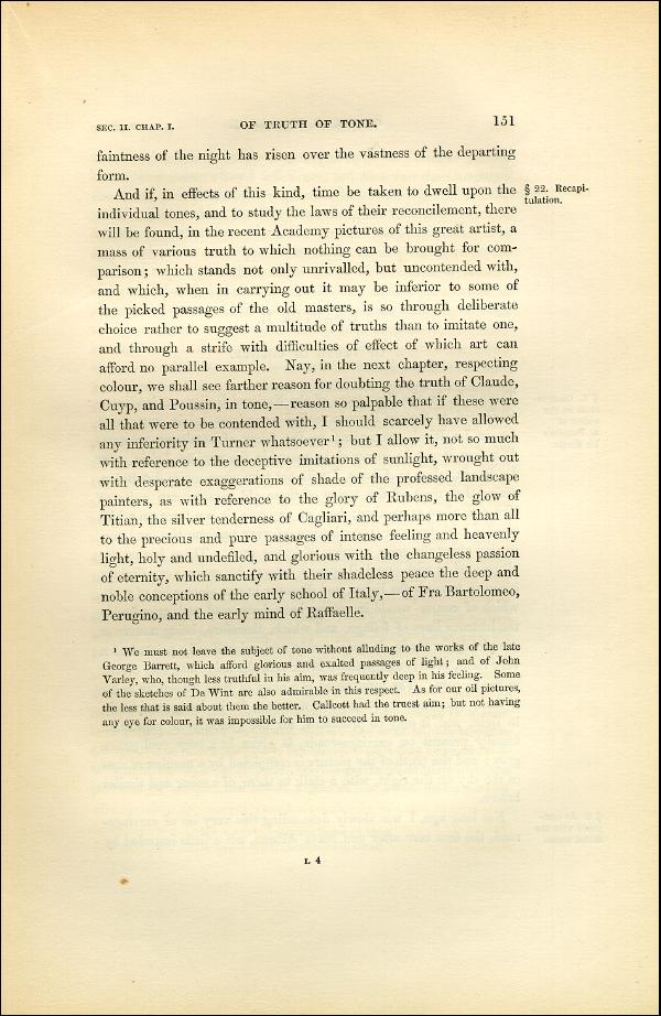 'Modern Painters' Volume I (1851 edition): Part II: Section II: Chapter I: Page 151