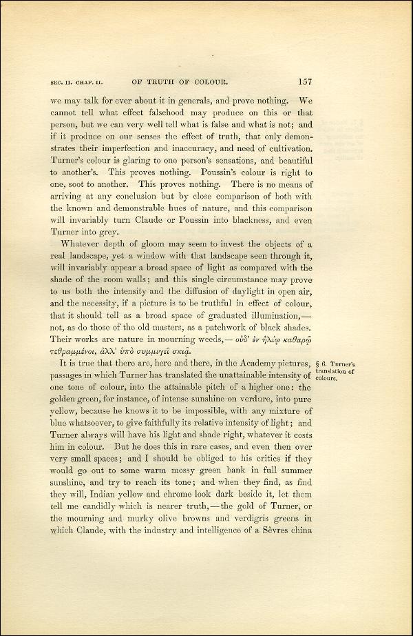 'Modern Painters' Volume I (1851 edition): Part II: Section II: Chapter II: Page 157