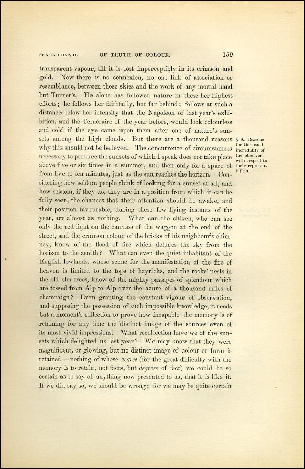 'Modern Painters' Volume I (1851 edition): Part II: Section II: Chapter II: Page 159