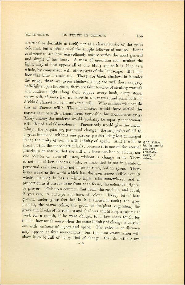 'Modern Painters' Volume I (1851 edition): Part II: Section II: Chapter II: Page 165