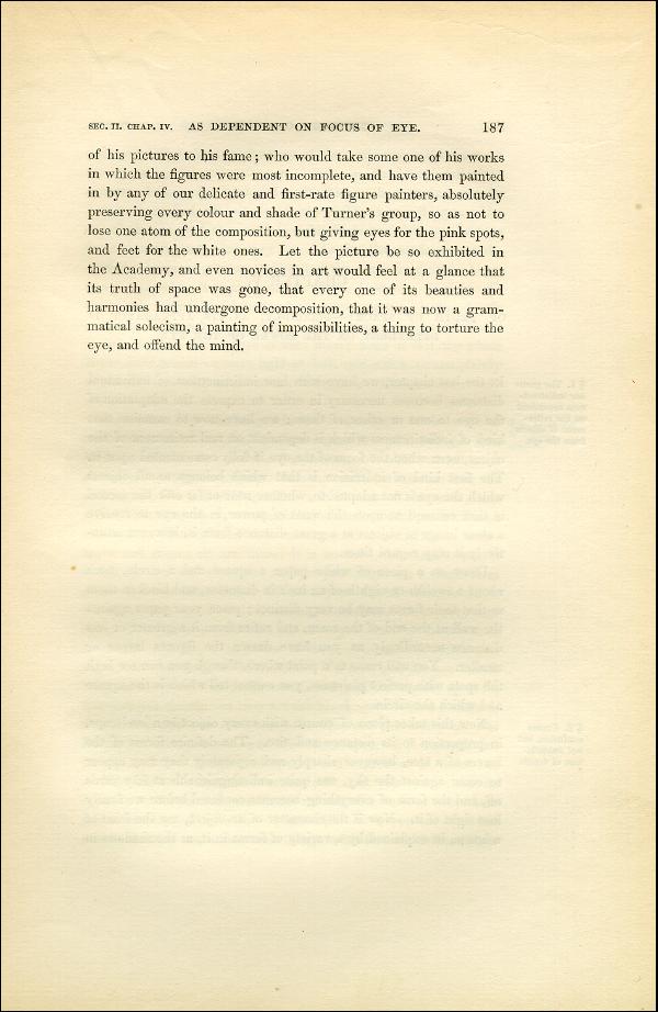 'Modern Painters' Volume I (1851 edition): Part II: Section II: Chapter IV: Page 187