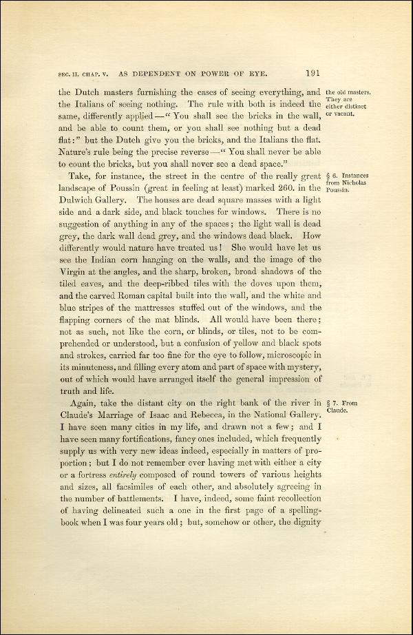 'Modern Painters' Volume I (1851 edition): Part II: Section II: Chapter V: Page 191