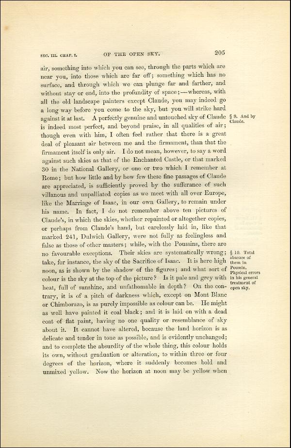'Modern Painters' Volume I (1851 edition): Part II: Section III: Chapter I: Page 205