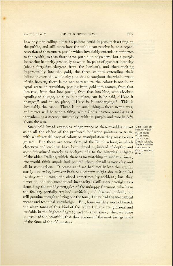 'Modern Painters' Volume I (1851 edition): Part II: Section III: Chapter I: Page 207