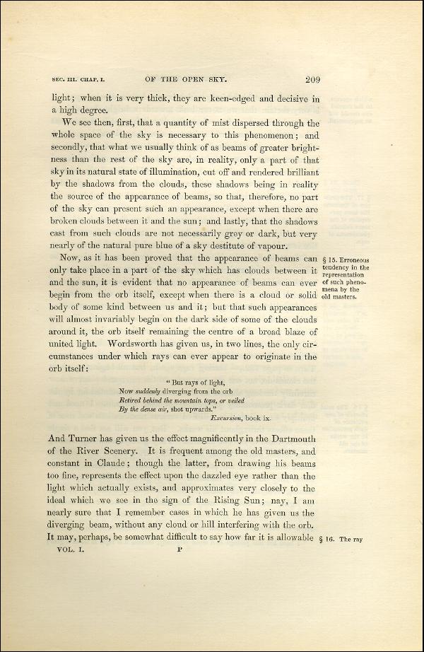 'Modern Painters' Volume I (1851 edition): Part II: Section III: Chapter I: Page 209