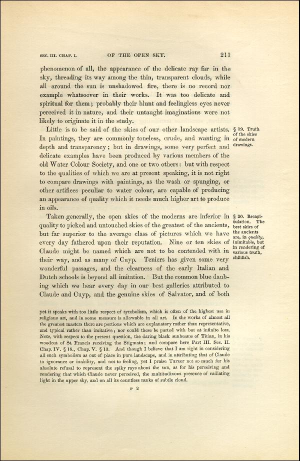 'Modern Painters' Volume I (1851 edition): Part II: Section III: Chapter I: Page 211
