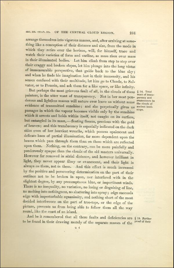 'Modern Painters' Volume I (1851 edition): Part II: Section III: Chapter III: Page 231