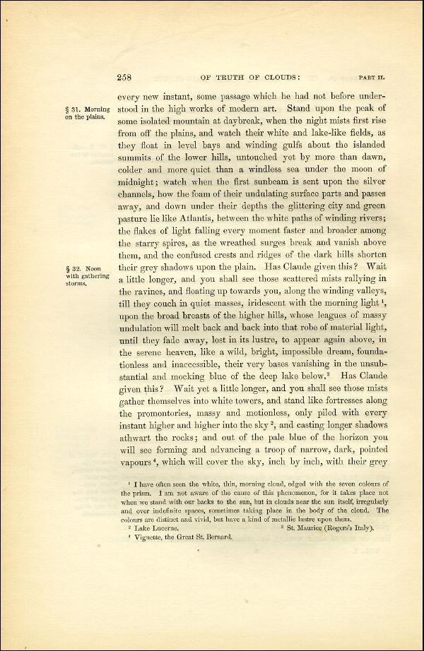 'Modern Painters' Volume I (1851 edition): Part II: Section III: Chapter IV: Page 258