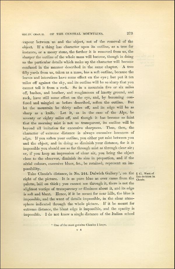 'Modern Painters' Volume I (1851 edition): Part II: Section IV: Chapter II: Page 279
