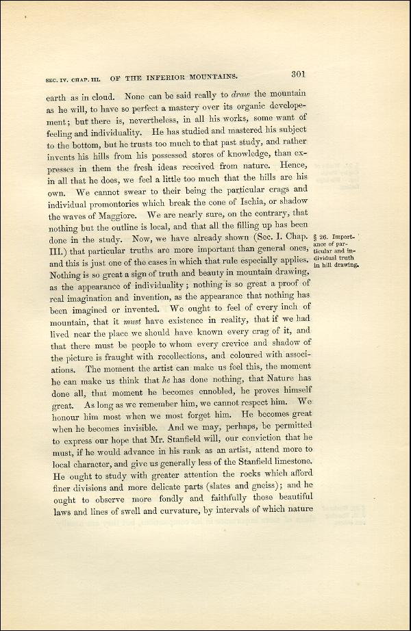 'Modern Painters' Volume I (1851 edition): Part II: Section IV: Chapter III: Page 301