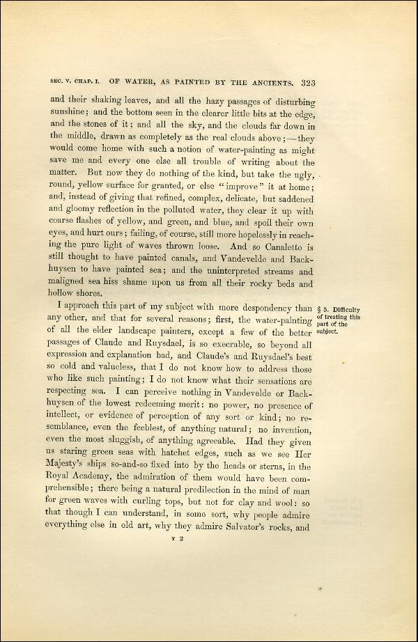 'Modern Painters' Volume I (1851 edition): Part II: Section V: Chapter I: Page 323