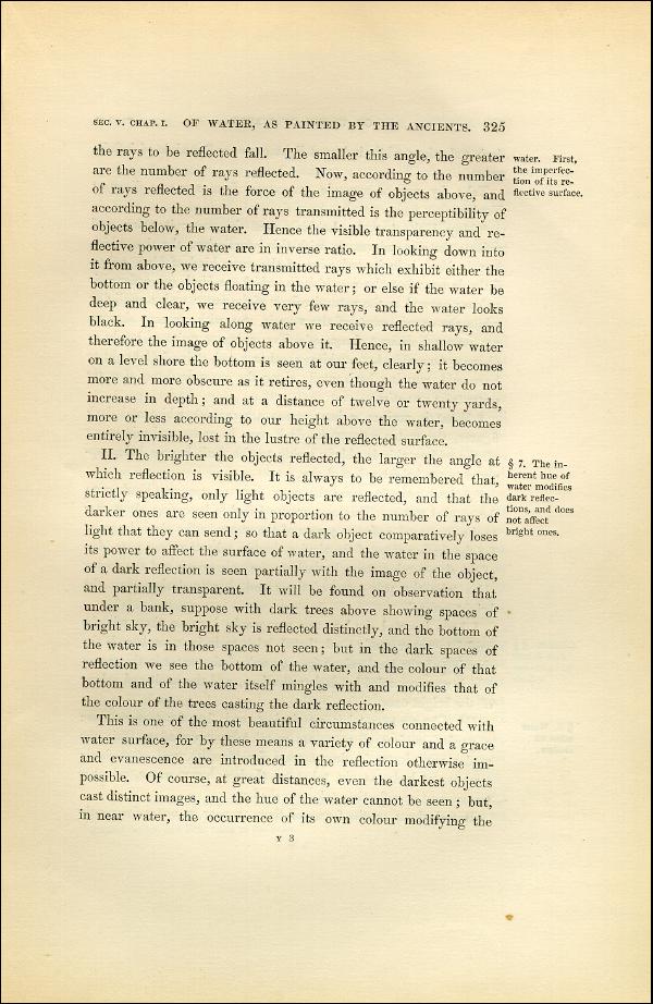 'Modern Painters' Volume I (1851 edition): Part II: Section V: Chapter I: Page 325