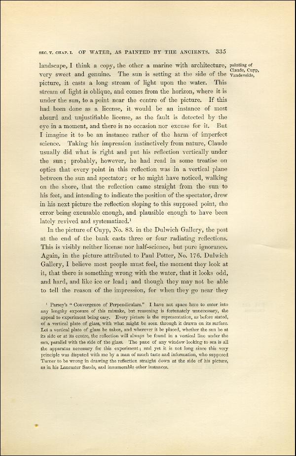 'Modern Painters' Volume I (1851 edition): Part II: Section V: Chapter I: Page 335