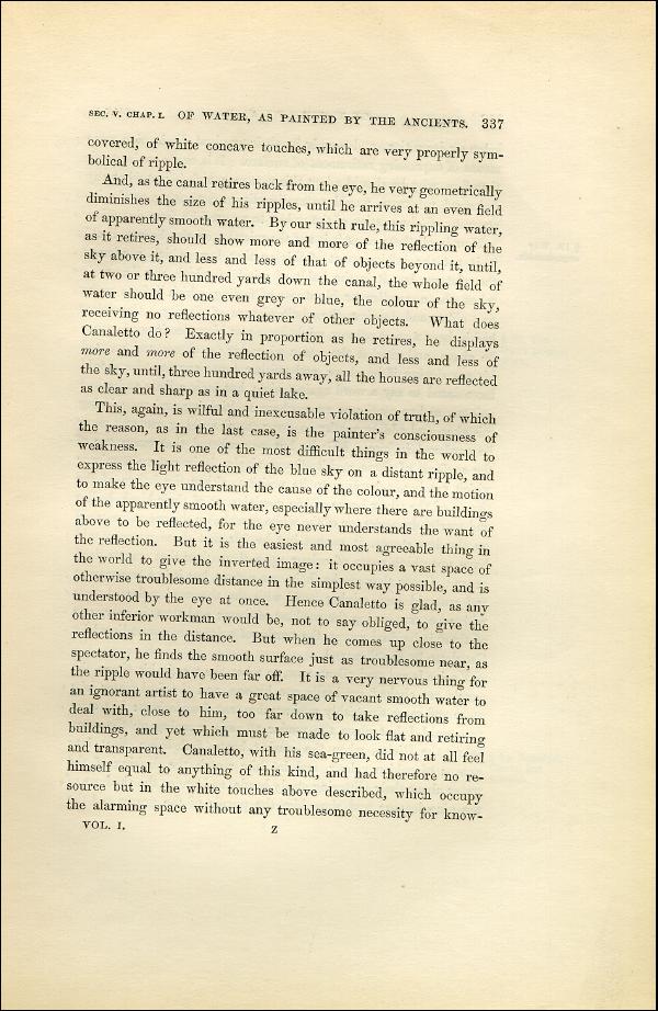 'Modern Painters' Volume I (1851 edition): Part II: Section V: Chapter I: Page 337
