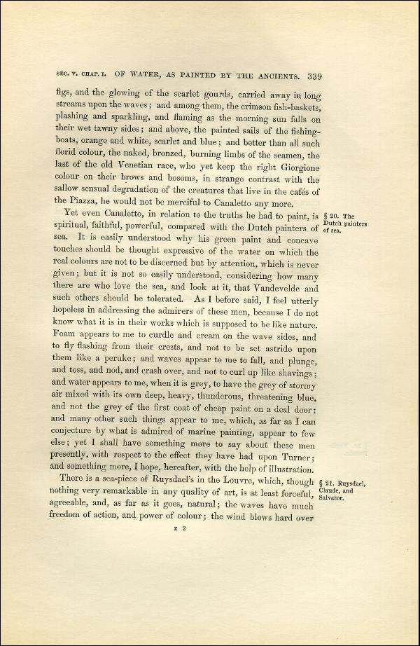 'Modern Painters' Volume I (1851 edition): Part II: Section V: Chapter I: Page 339