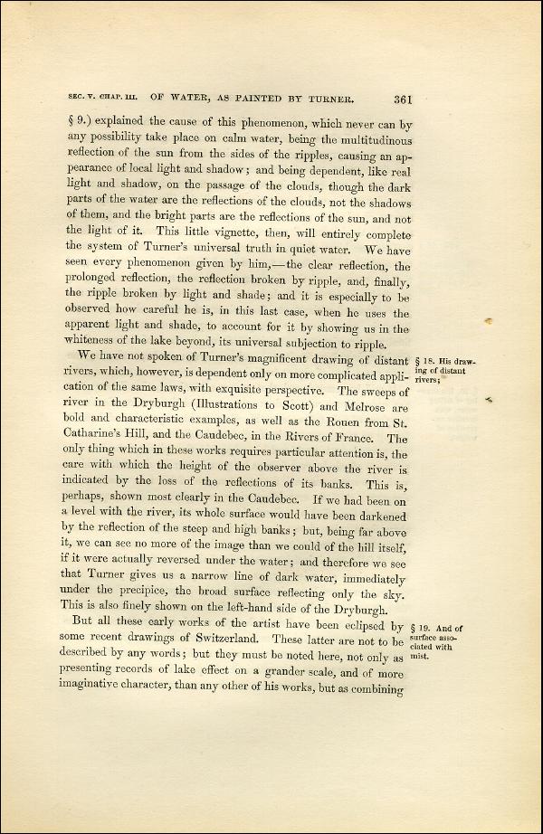 'Modern Painters' Volume I (1851 edition): Part II: Section V: Chapter III: Page 361