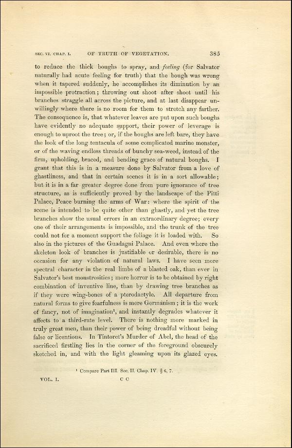 'Modern Painters' Volume I (1851 edition): Part II: Section VI: Chapter I: Page 385