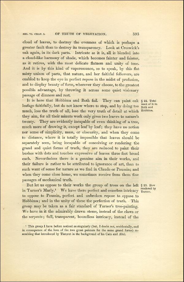 'Modern Painters' Volume I (1851 edition): Part II: Section VI: Chapter I: Page 393