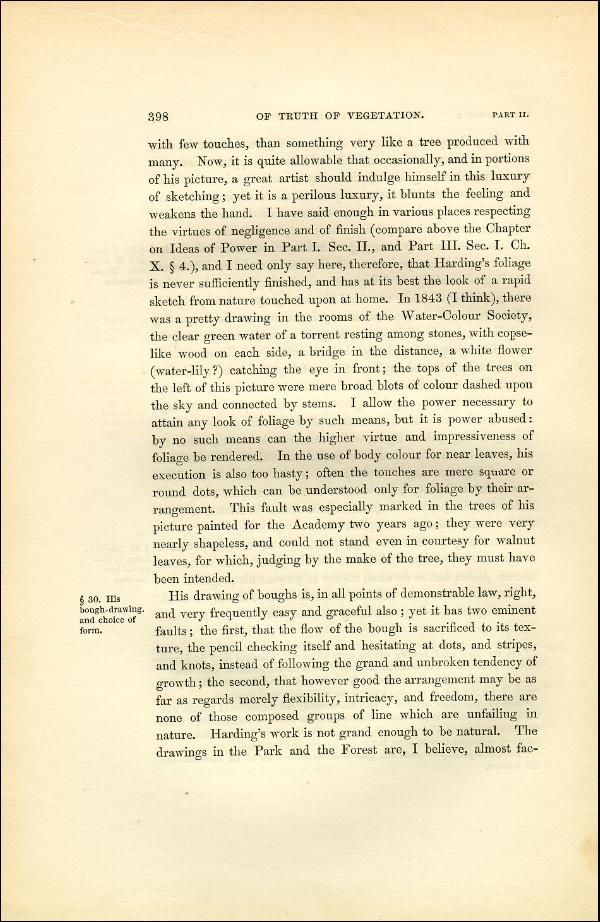 'Modern Painters' Volume I (1851 edition): Part II: Section VI: Chapter I: Page 398