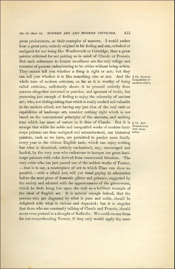 'Modern Painters' Volume I (1851 edition): Part II: Section VI: Chapter III: Page 413