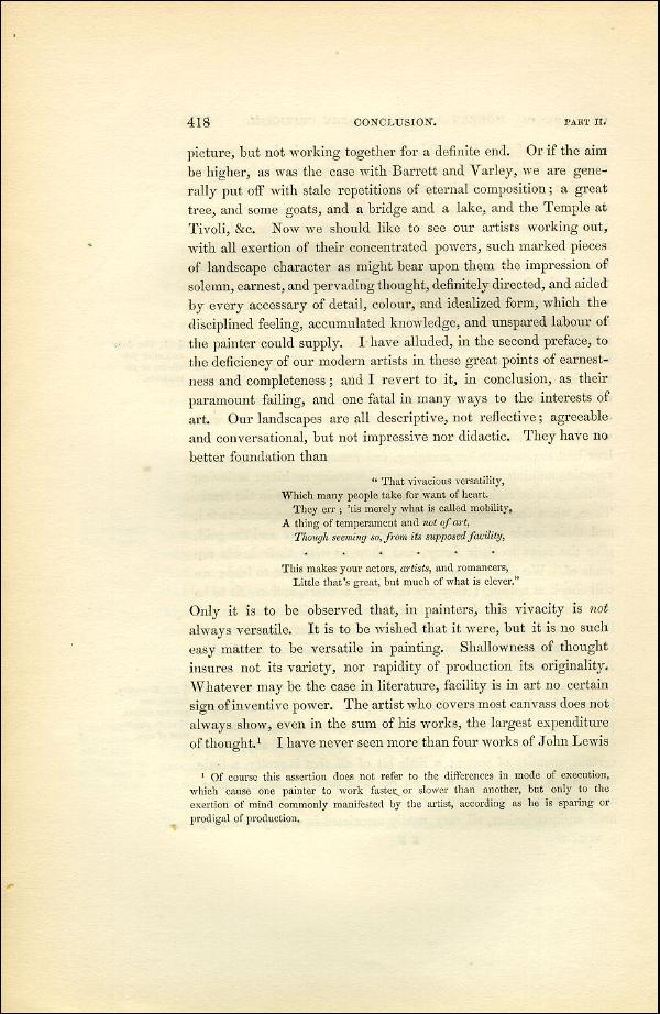 'Modern Painters' Volume I (1851 edition): Part II: Section VI: Chapter III: Page 418