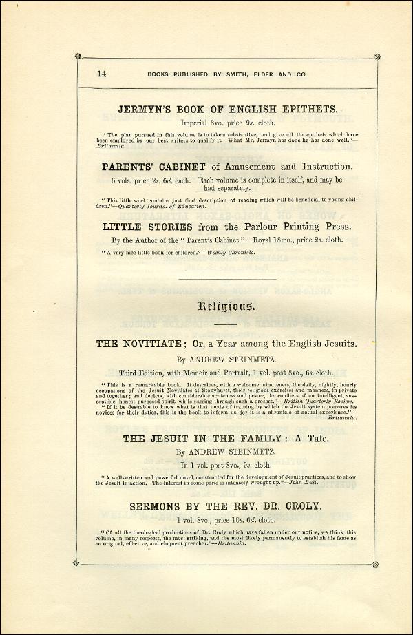 'Modern Painters' Volume I (1851 edition): Back Matter: Page 18