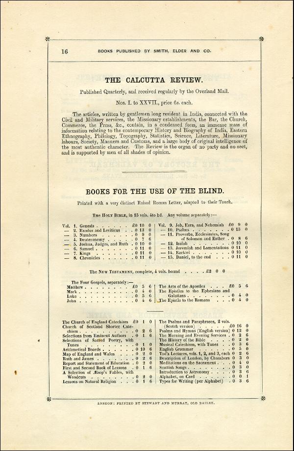 'Modern Painters' Volume I (1851 edition): Back Matter: Page 20