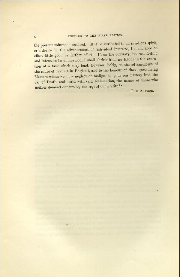 'Modern Painters' Volume I (1873 edition): Front Matter: First Preface: Page x