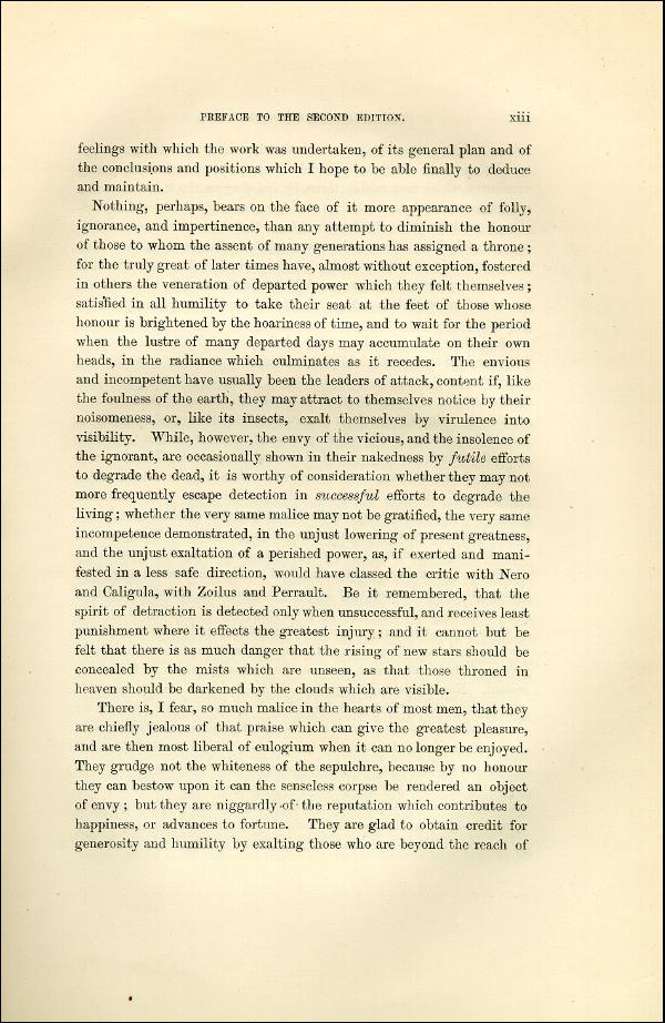 'Modern Painters' Volume I (1873 edition): Front Matter: Second Preface: Page xiii