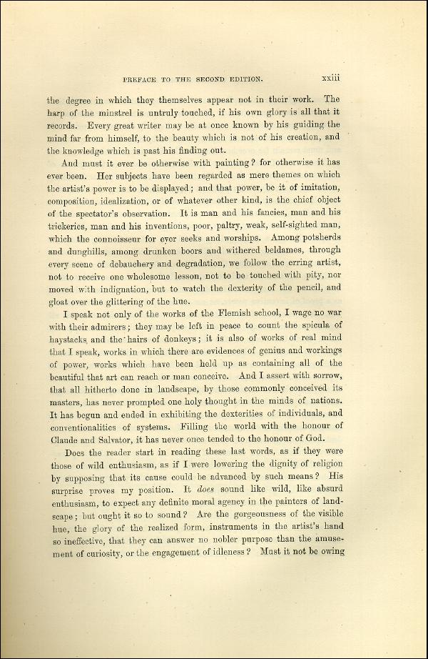 'Modern Painters' Volume I (1873 edition): Front Matter: Second Preface: Page xxiii