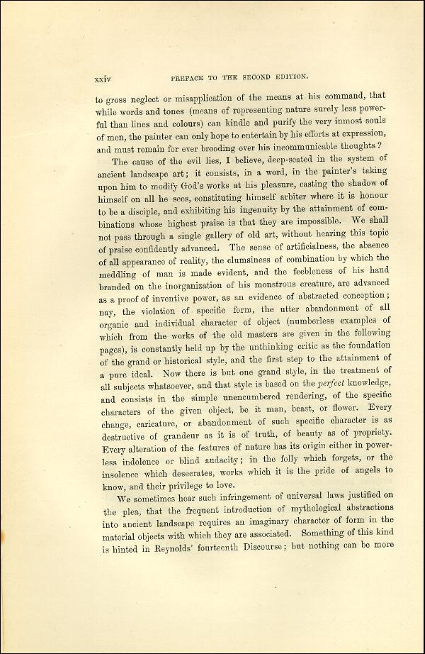 'Modern Painters' Volume I (1873 edition): Front Matter: Second Preface: Page xxiv