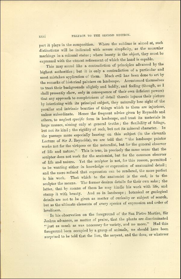 'Modern Painters' Volume I (1873 edition): Front Matter: Second Preface: Page xxvi