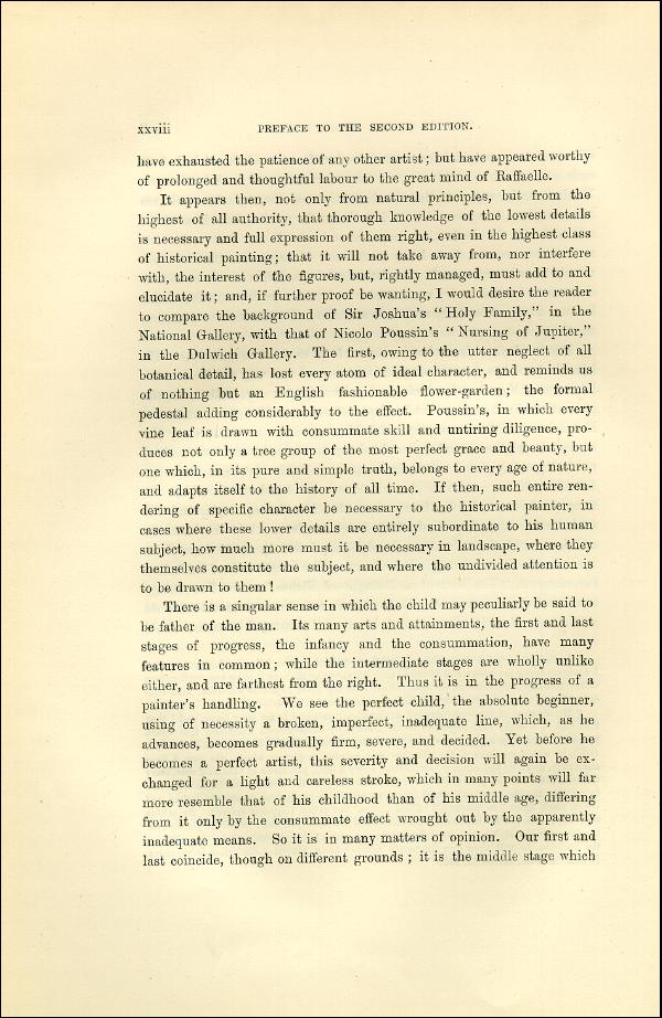 'Modern Painters' Volume I (1873 edition): Front Matter: Second Preface: Page xxviii