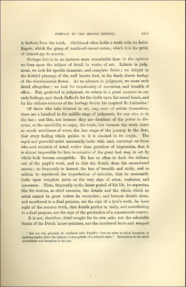 'Modern Painters' Volume I (1873 edition): Front Matter: Second Preface: Page xxix