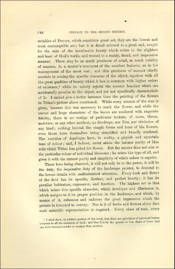 'Modern Painters' Volume I (1873 edition): Front Matter: Second Preface: Page xxx