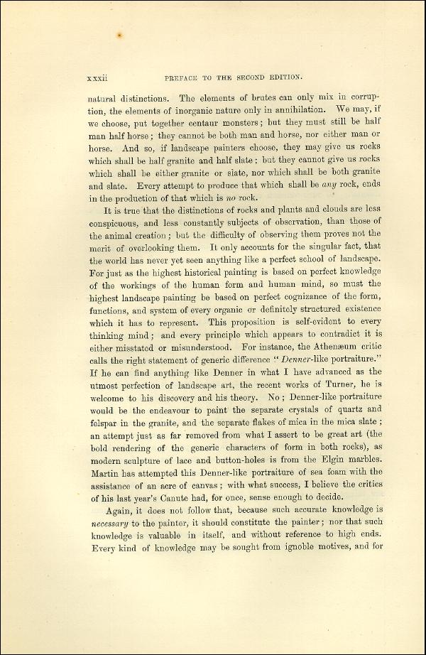 'Modern Painters' Volume I (1873 edition): Front Matter: Second Preface: Page xxxii