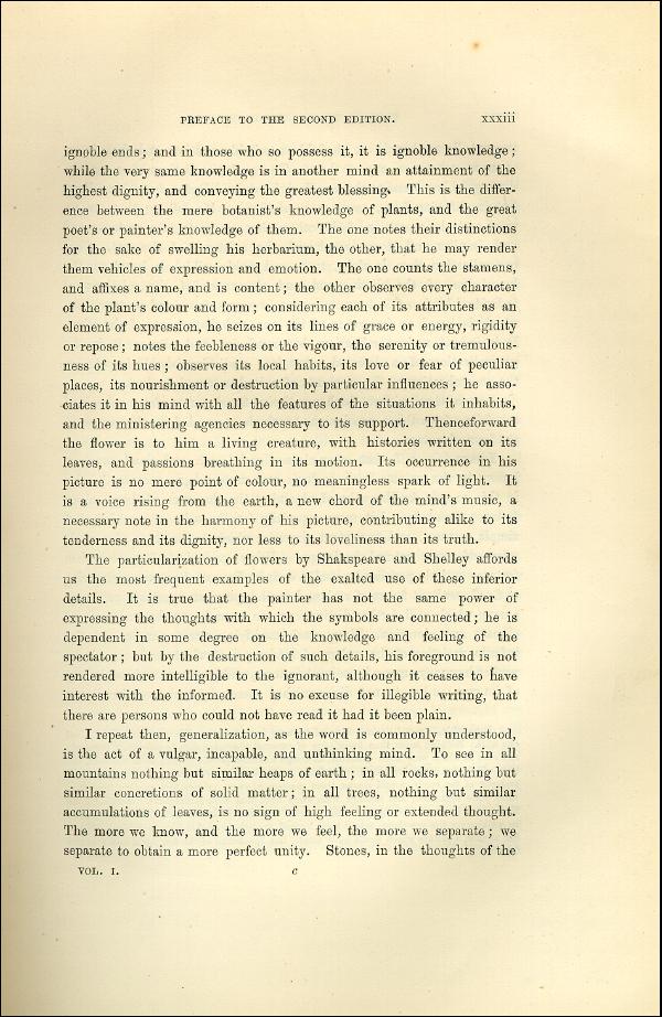 'Modern Painters' Volume I (1873 edition): Front Matter: Second Preface: Page xxxiii