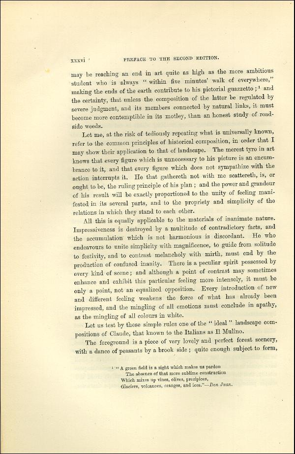 'Modern Painters' Volume I (1873 edition): Front Matter: Second Preface: Page xxxvi