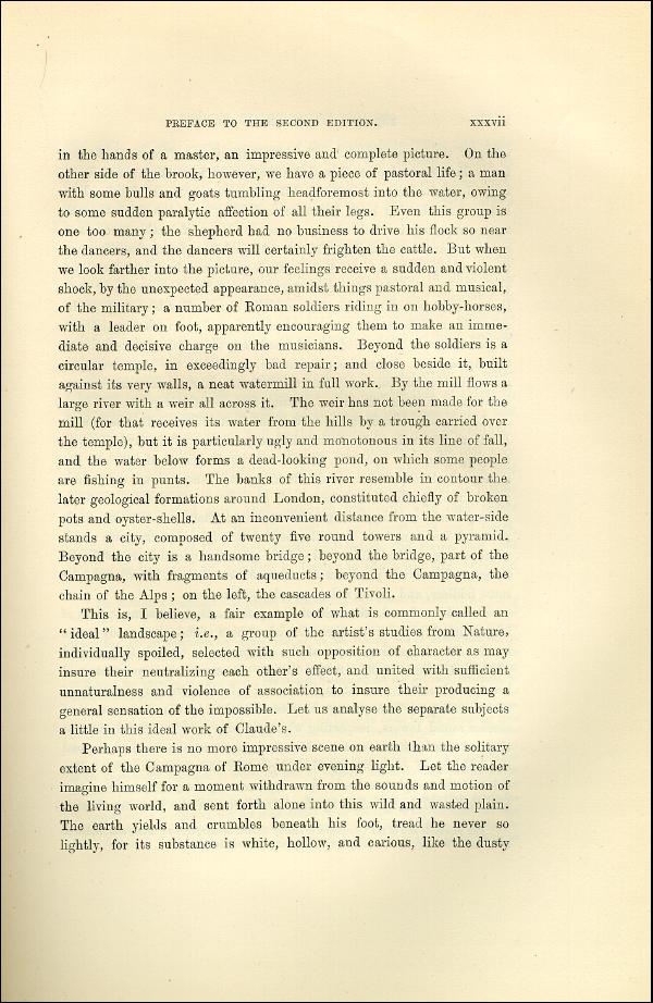 'Modern Painters' Volume I (1873 edition): Front Matter: Second Preface: Page xxxvii