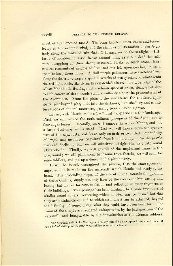 'Modern Painters' Volume I (1873 edition): Front Matter: Second Preface: Page xxxviii