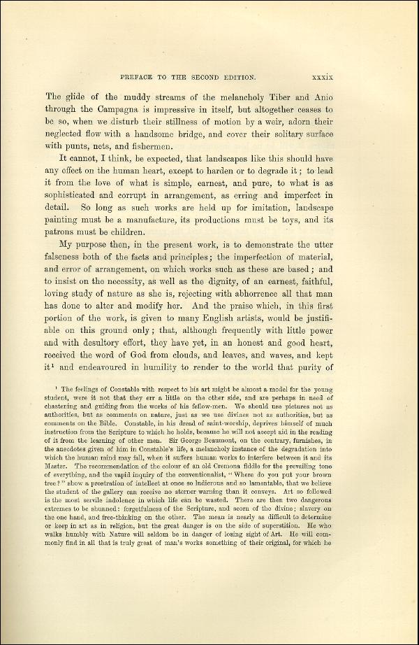 'Modern Painters' Volume I (1873 edition): Front Matter: Second Preface: Page xxxix