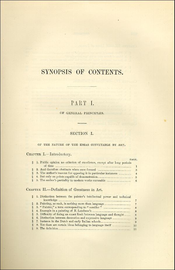 'Modern Painters' Volume I (1873 edition): Front Matter: Synopsis: Page xlv