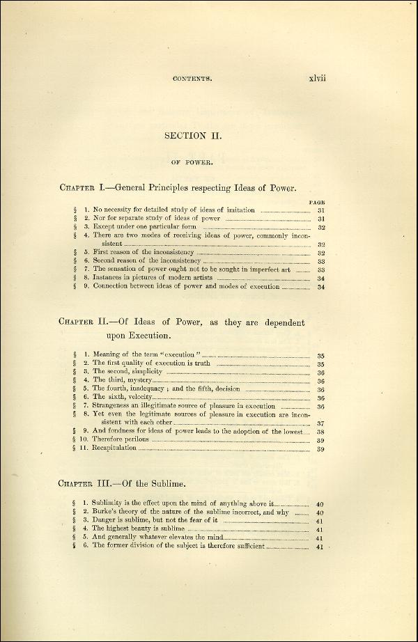 'Modern Painters' Volume I (1873 edition): Front Matter: Synopsis: Page xlvii