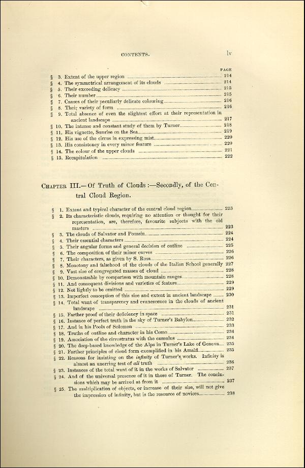 'Modern Painters' Volume I (1873 edition): Front Matter: Synopsis: Page lv