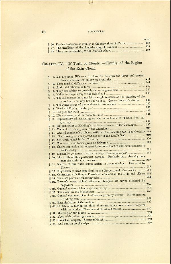 'Modern Painters' Volume I (1873 edition): Front Matter: Synopsis: Page lvi