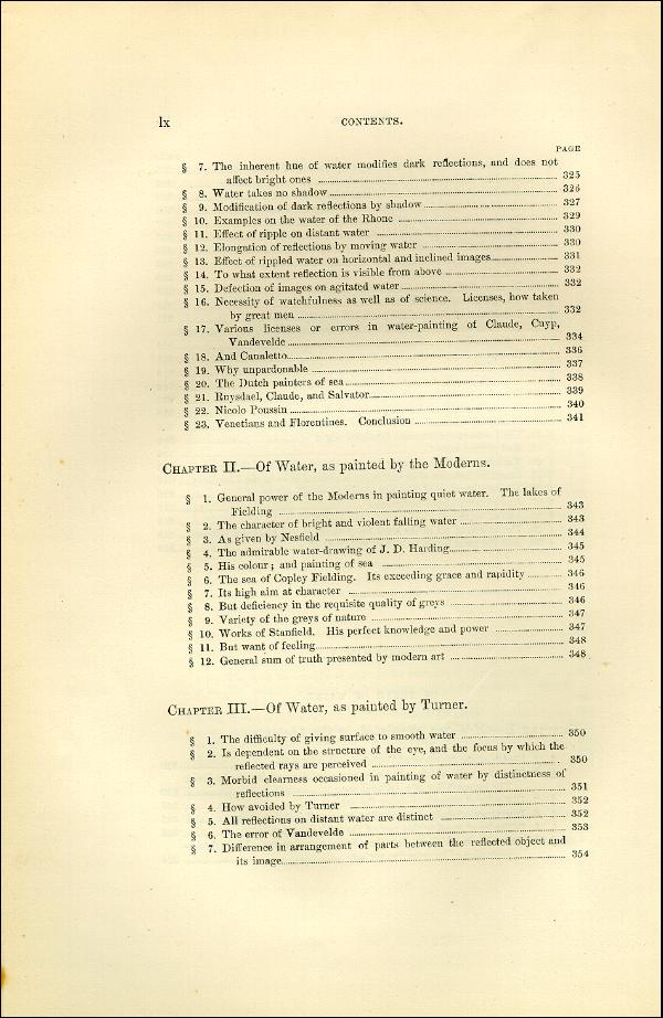 'Modern Painters' Volume I (1873 edition): Front Matter: Synopsis: Page lx