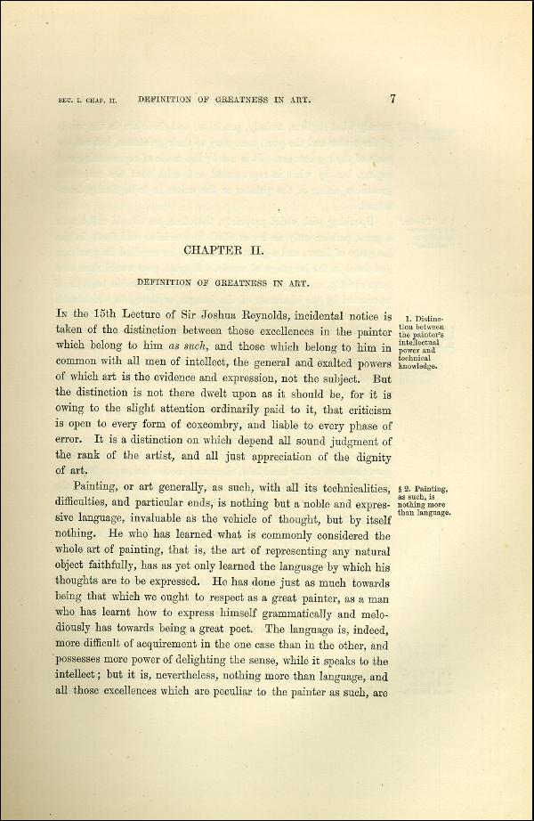 'Modern Painters' Volume I (1873 edition): Part I: Section I: Chapter I: Page 6