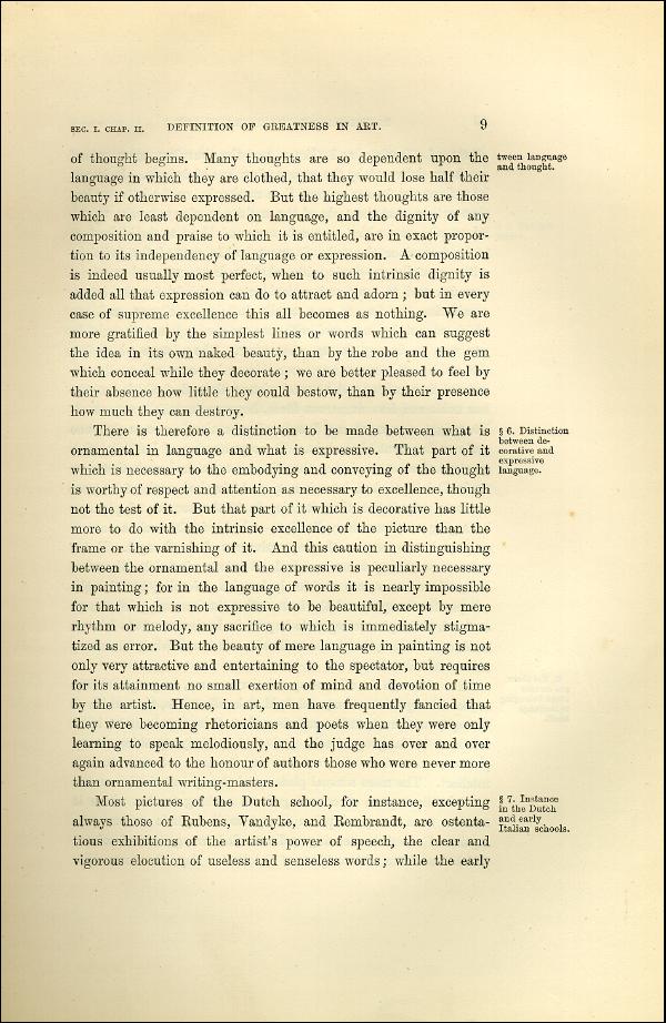 'Modern Painters' Volume I (1873 edition): Part I: Section I: Chapter II: Page 9