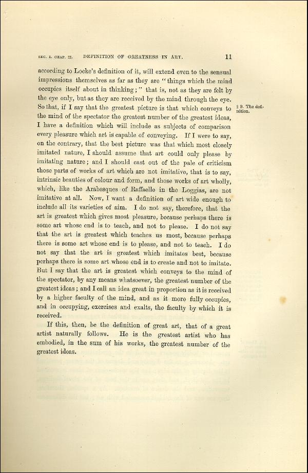 'Modern Painters' Volume I (1873 edition): Part I: Section I: Chapter II: Page 11